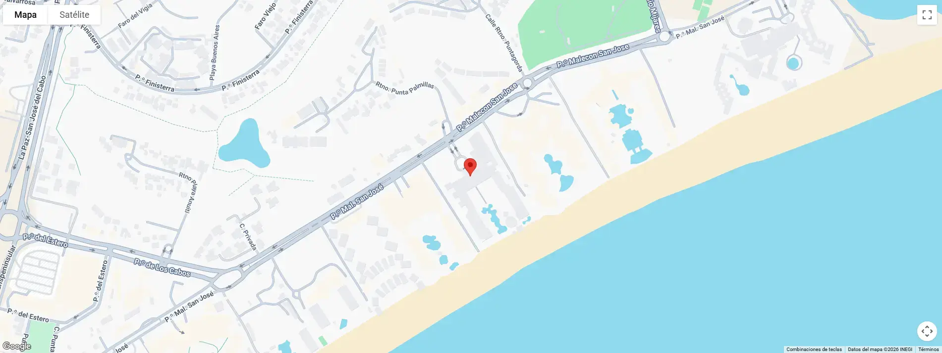 Mapa con la ubicación de Royal Solaris Los Cabos en San José del Cabo, México