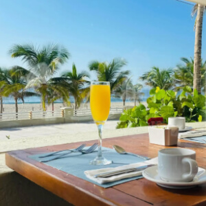 breakfast with ocean view at gr solaris lighthouse
