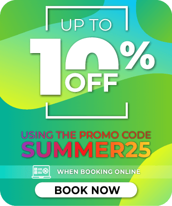 10% Off using the code SUMMER2025 when booking Online